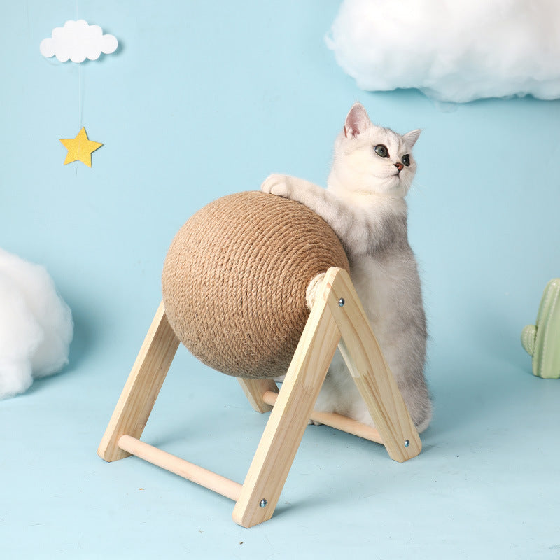 Cat Scratcher Toy with Ball Design C - Open Sides (7891354288370)
