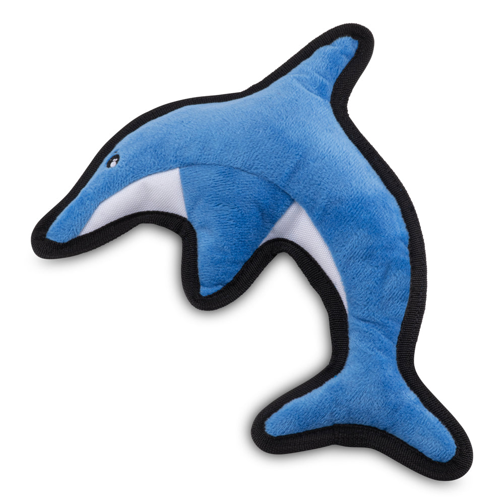 Rough & Tough Recycled Plastic Dolphin Dog Toy (6869486043297)