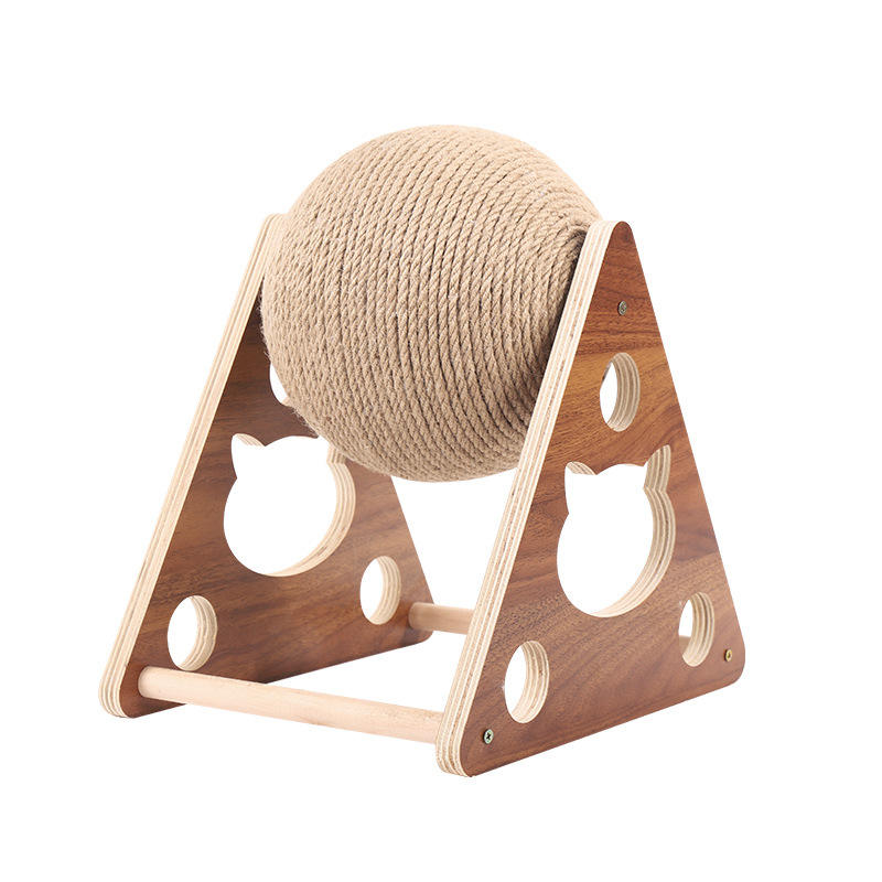 Cat Scratcher Toy with Ball Design F - Solid Sides (7890369216754)