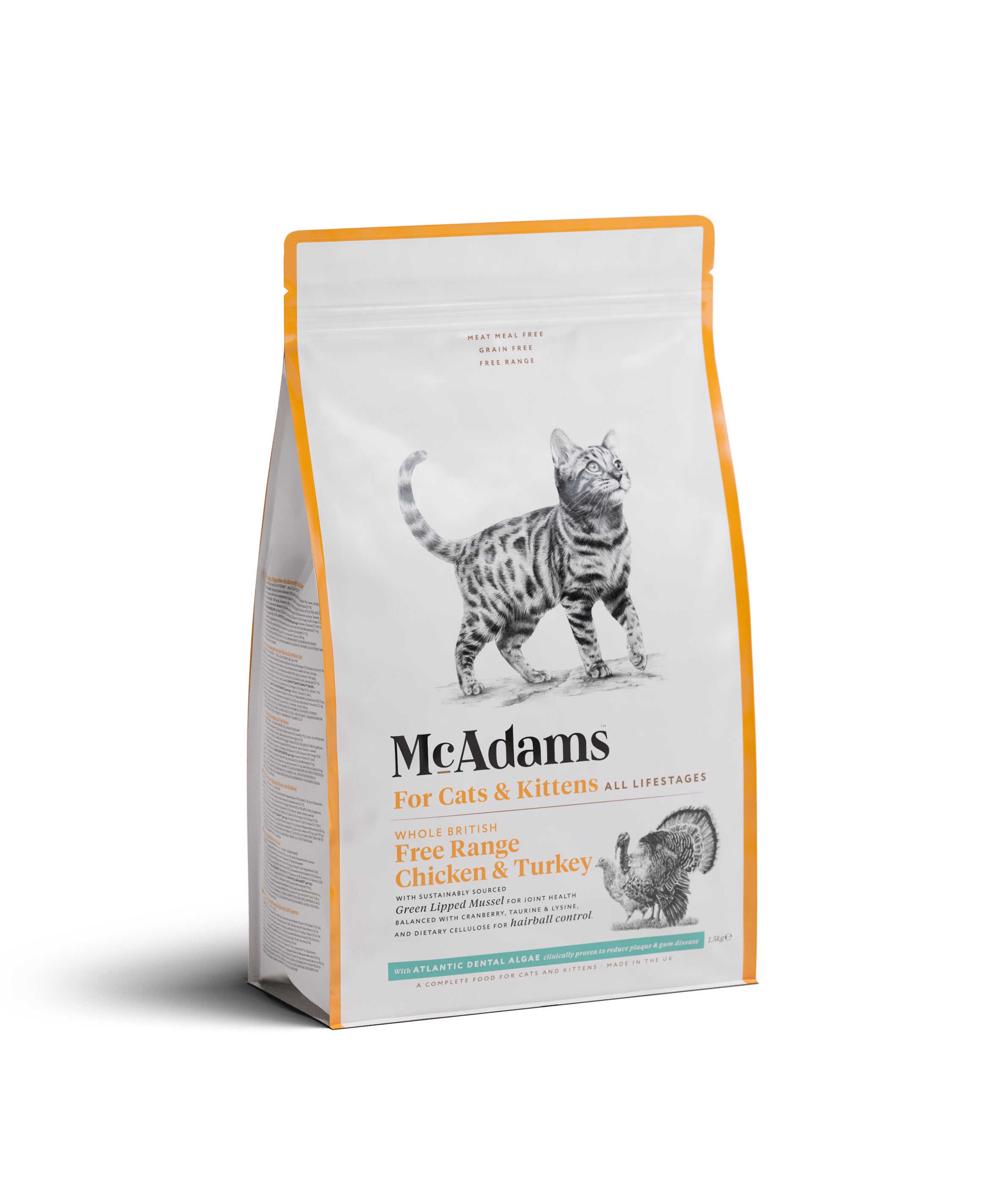 McAdams Free Range Chicken & Turkey Dry Cat Food (7542257582322)