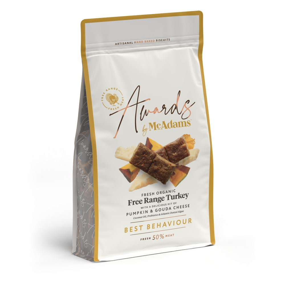 McAdams Awards Free Range Roast Turkey Dog Treats with Pumpkin & Gouda Cheese (7843298246898)