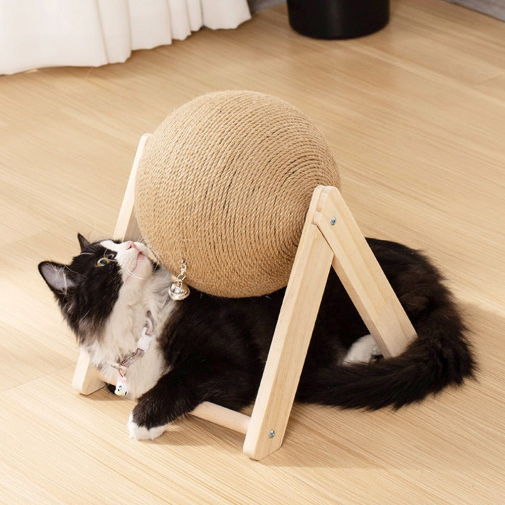Cat Scratcher Toy with Ball Design C - Open Sides (7891354288370)