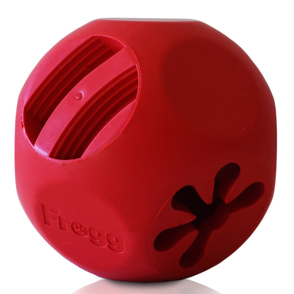 Frogg Bobbly Ball Red Chew Treat Dog Toy (7568471458034)