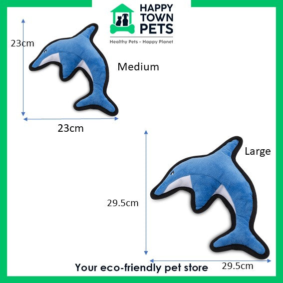 Rough & Tough Recycled Plastic Dolphin Dog Toy (6869486043297)