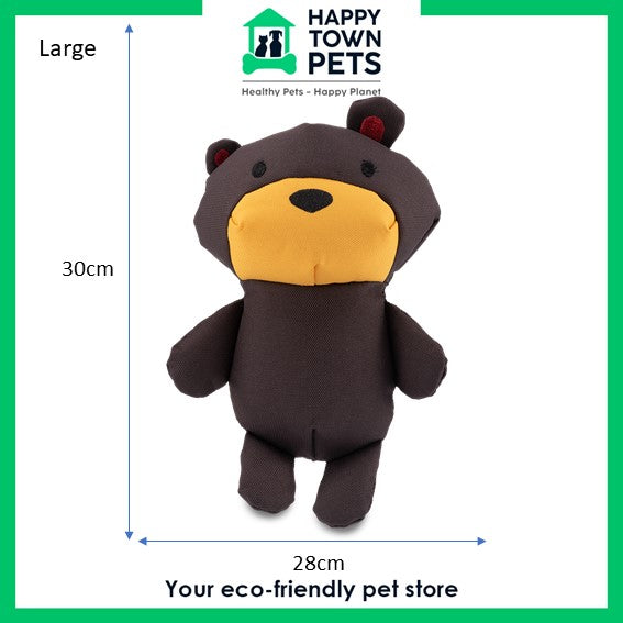 Cuddly Recycled Plastic Soft Dog Toy - Toby the Teddy (6869480276129)