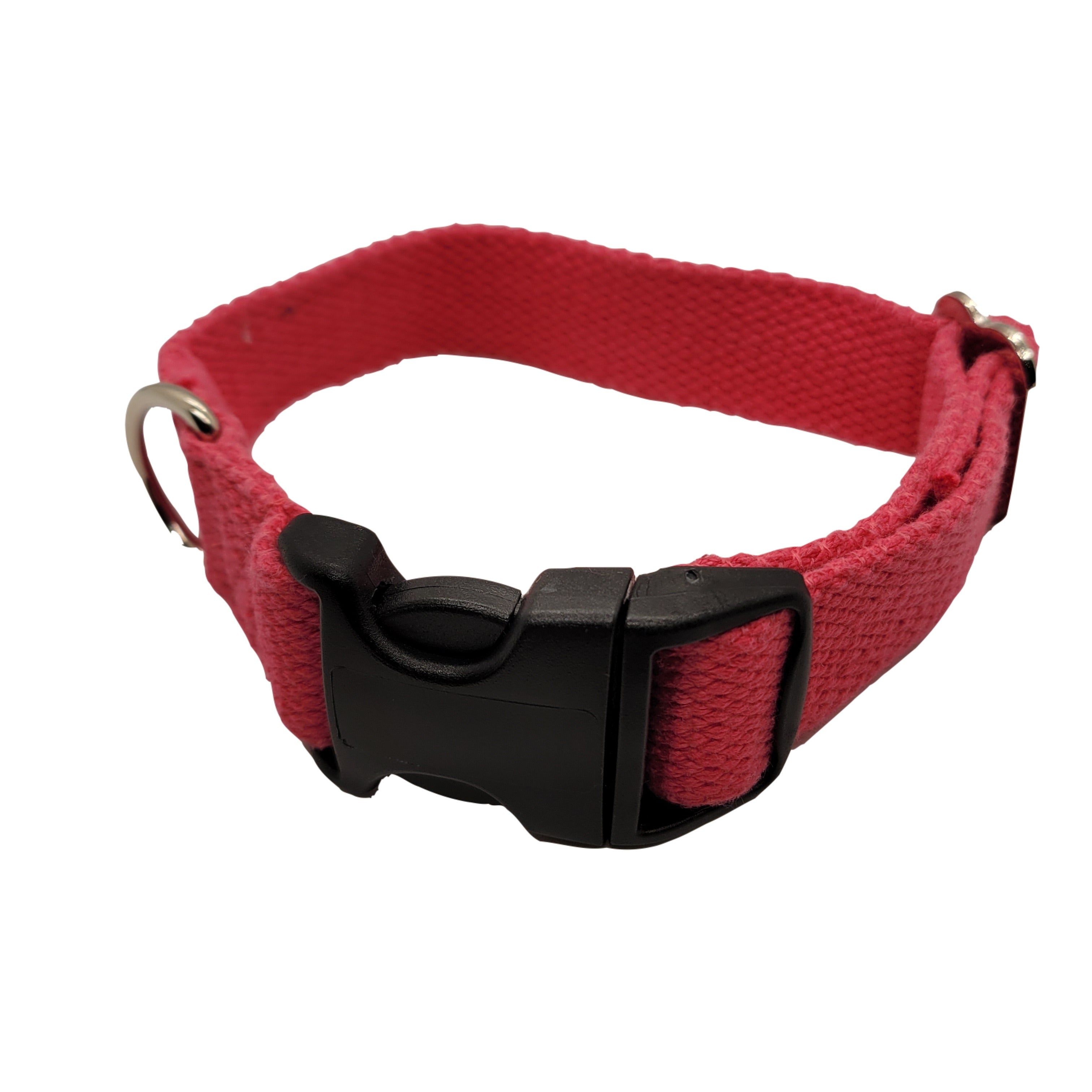 Adjustable Hemp Collar Fuchsia