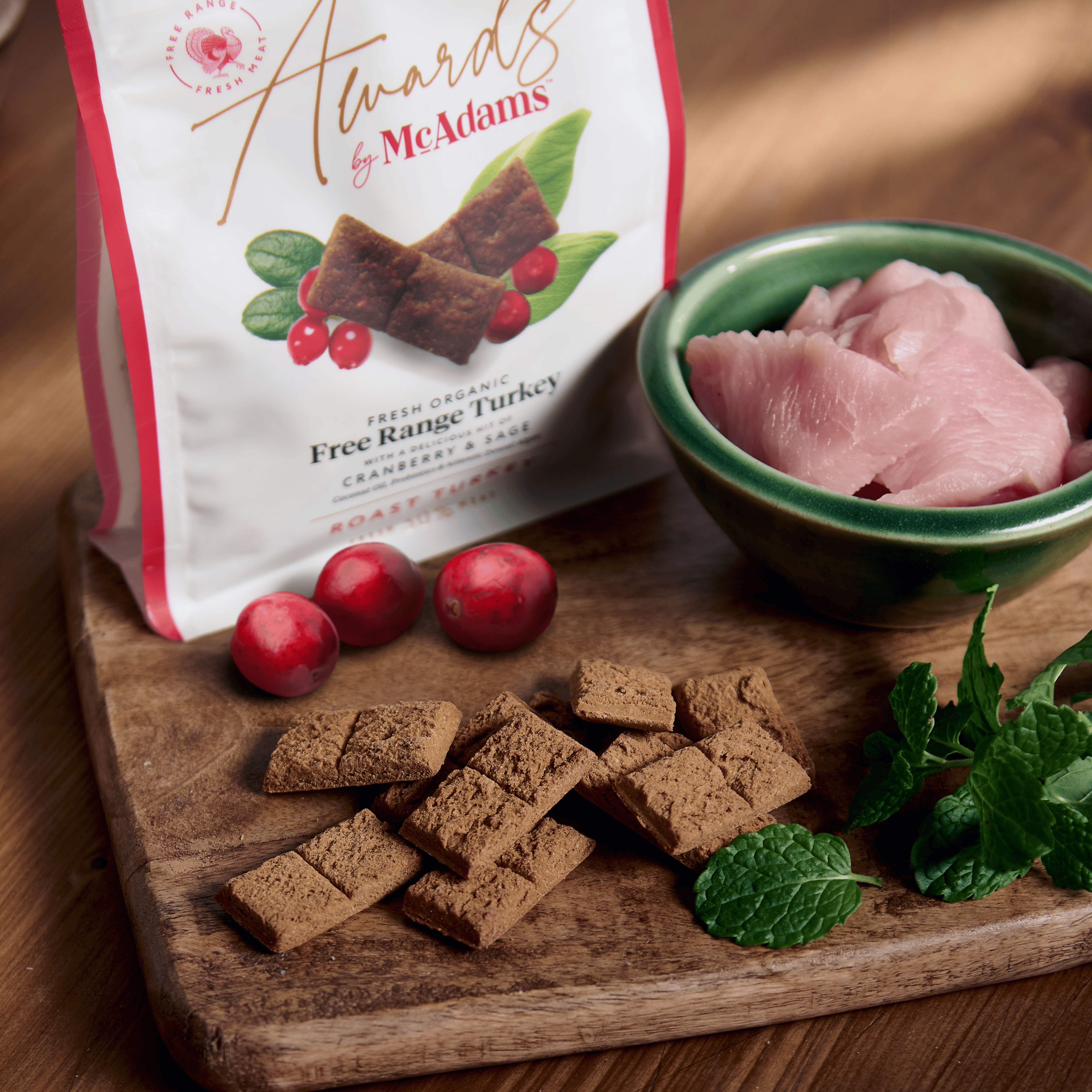McAdams Awards Free Range Roast Turkey Dog Treats With Cranberry & Sage (7843294347506)