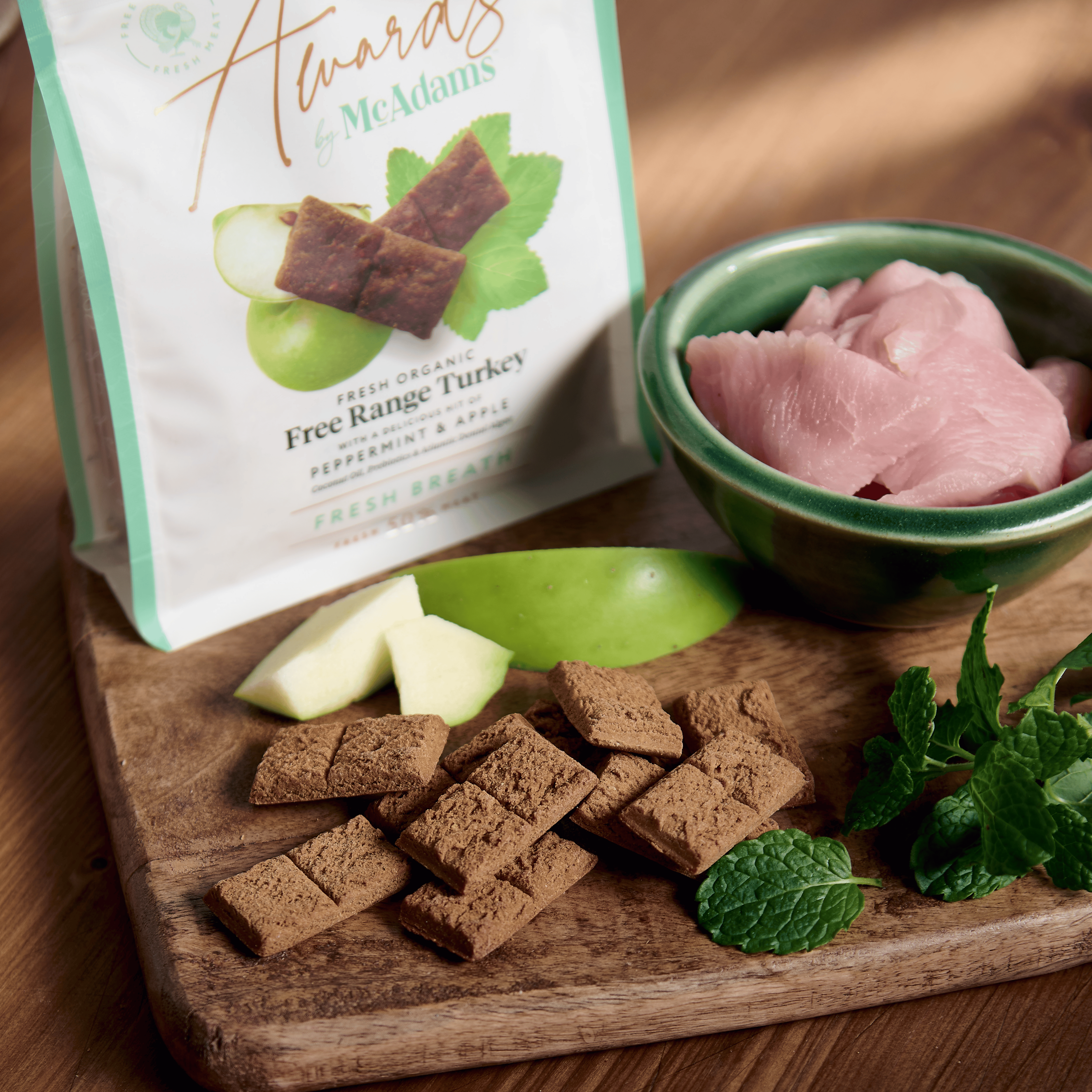 McAdams Awards Free Range Roast Turkey Dog Treats With Peppermint & Apple (7843298935026)