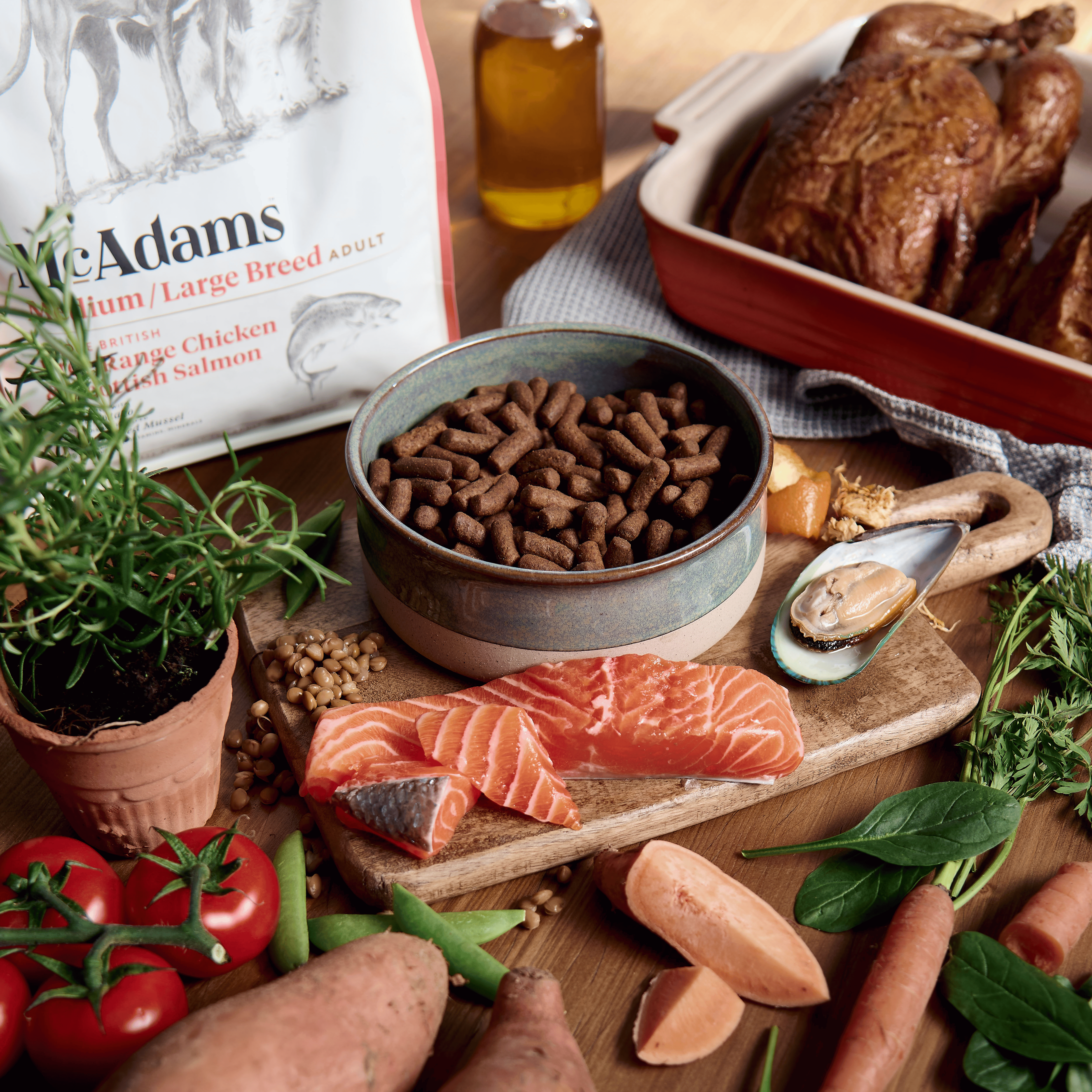 McAdams Medium/ Large Breed Free Range Chicken & Salmon Dry Dog Food (7542231728370)