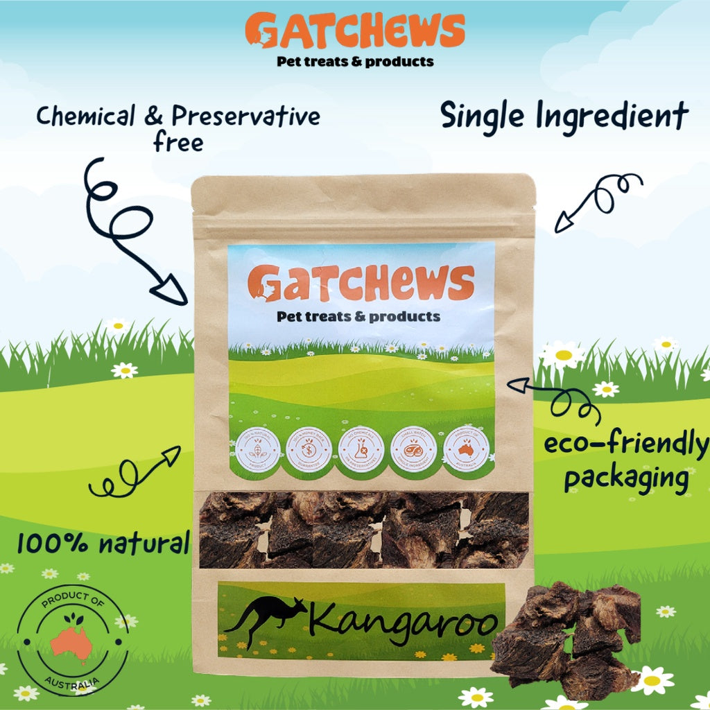 Gatchews Kangaroo Leg Cube Dog Treats 100g (8553889825010)