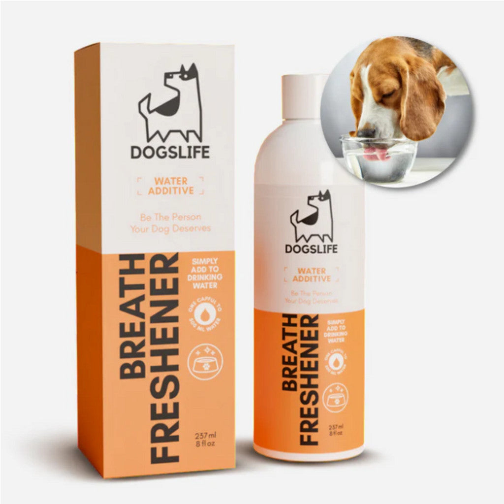 Dogs life Dental Water Additive 237ml | Breath Freshener | Brush Free Formula (8546317304050)