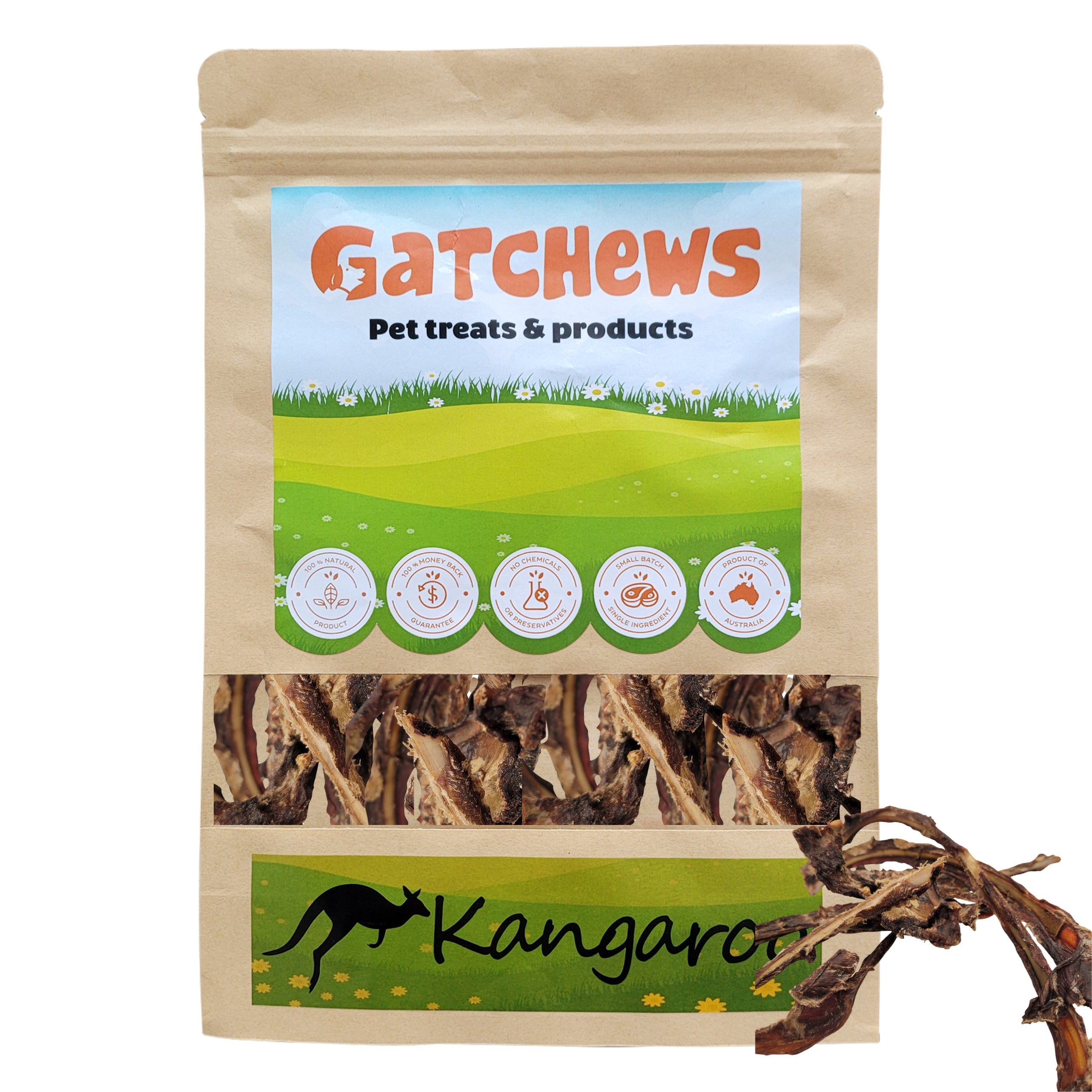 Gatchews Happy Town Pets Kangaroo rib sticks chews & treats package (6610185093281)